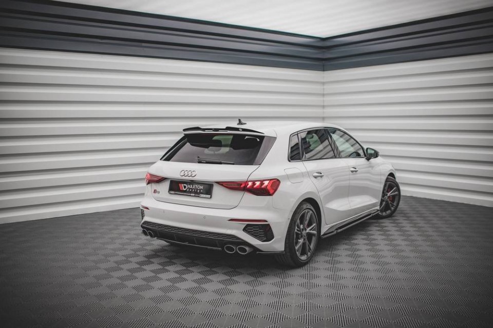 Achterzij Spoilers Audi S3 8Y Glanzend zwart V.1