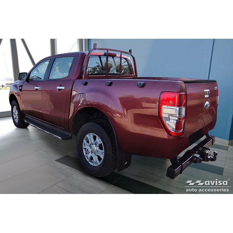 Staal Pickup Achterklep beschermlijst  Ford Ranger 2011-2022 - Zwart