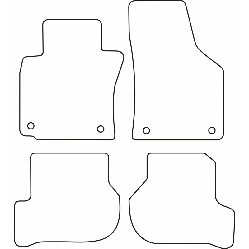 Automatten Velours  Skoda Octavia 2004-2008