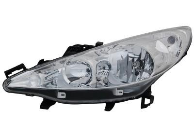 koplamp, H7+H7, elektr verstelb, incl stelmotortje, rechts Peuge
