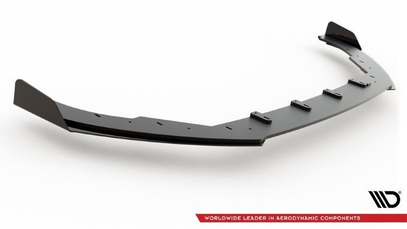 Voorspoiler Ford Focus ST / ST-Line Mk4 (Racing) Glanzend Zwart + Kleppen
