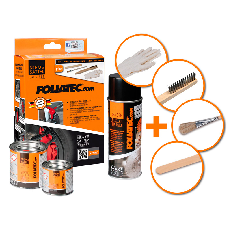 Foliatec Remklauwlakset - racing rosso mat - 3 Componenten