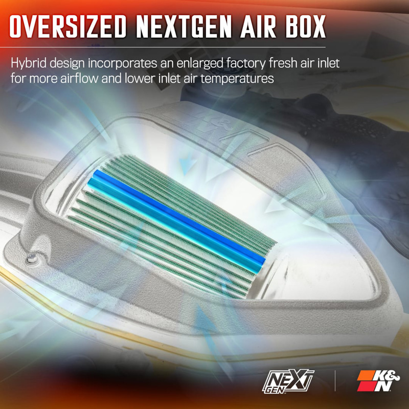 K&N NextGen Cold Air intake  Ford F250/F350 Super Duty 6.2L V8 2020-2022 (50-2593)