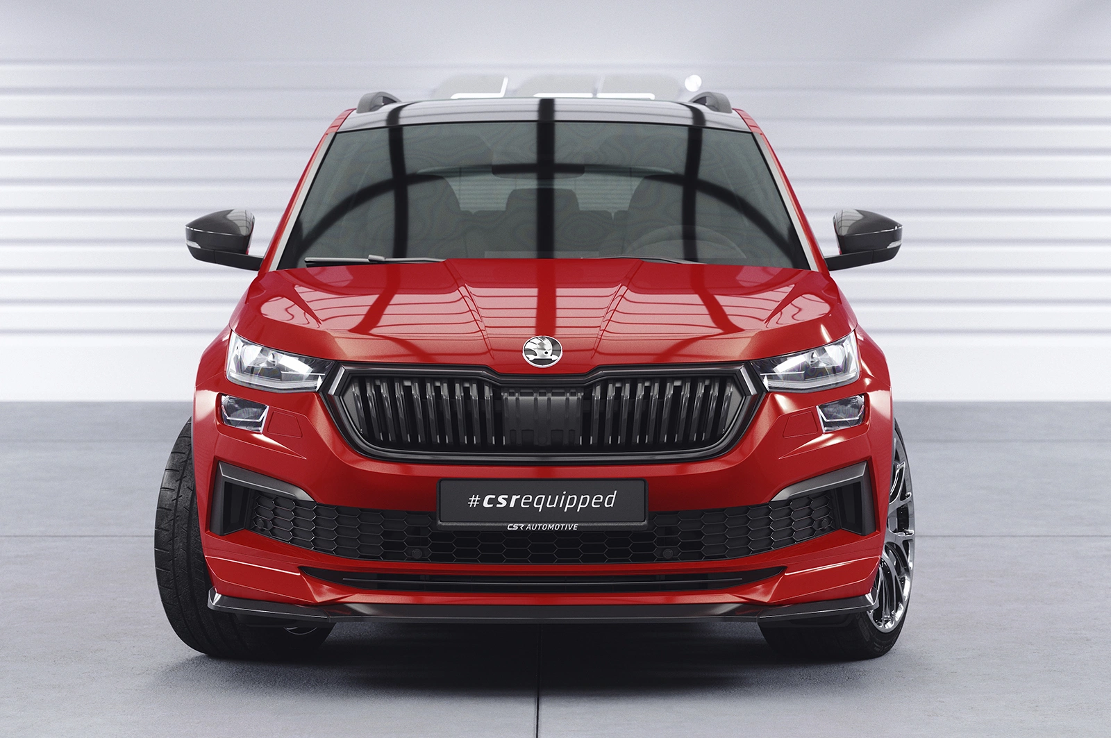 Voorspoiler Skoda Kodiaq (Facelift) 2021- Glans Zwart – CSR