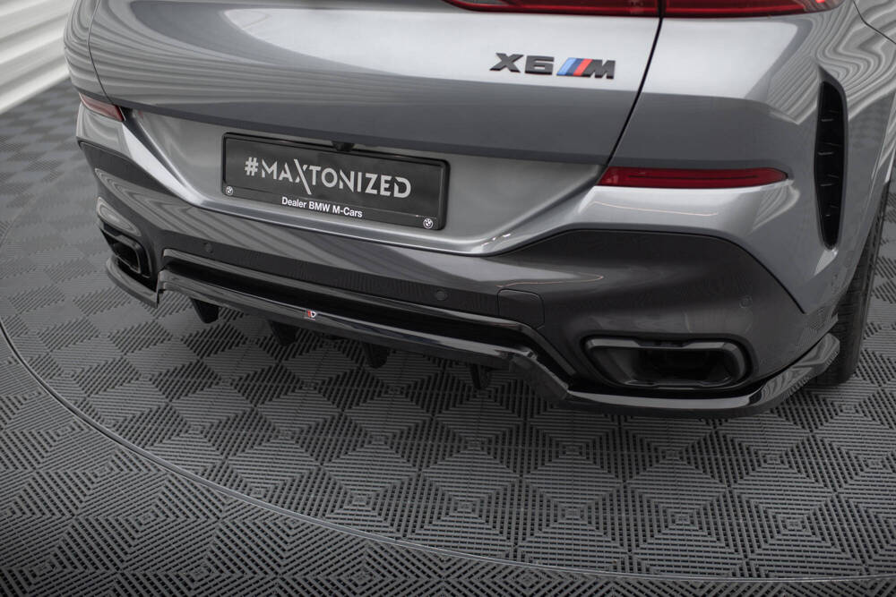 Diffuser V.1 BMW X6 M-pakket G06 FL Maxton Glans Zwart