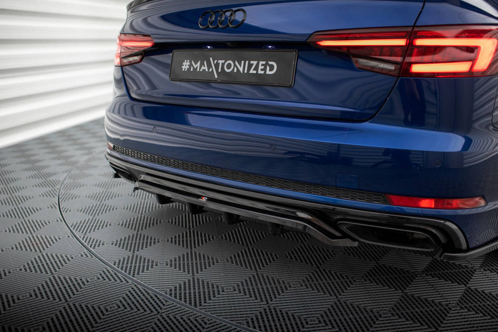 Diffuser Audi A4 Competition B9 FL Maxton Glans Zwart