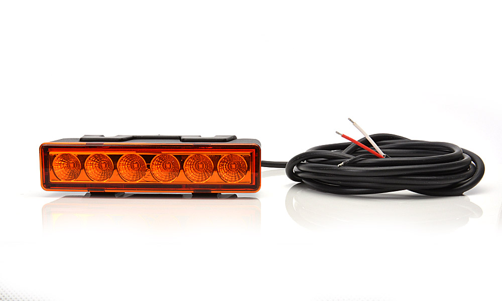 LED Zwaailicht Oranje 12V-24V IP68 ECE SEA/DOT