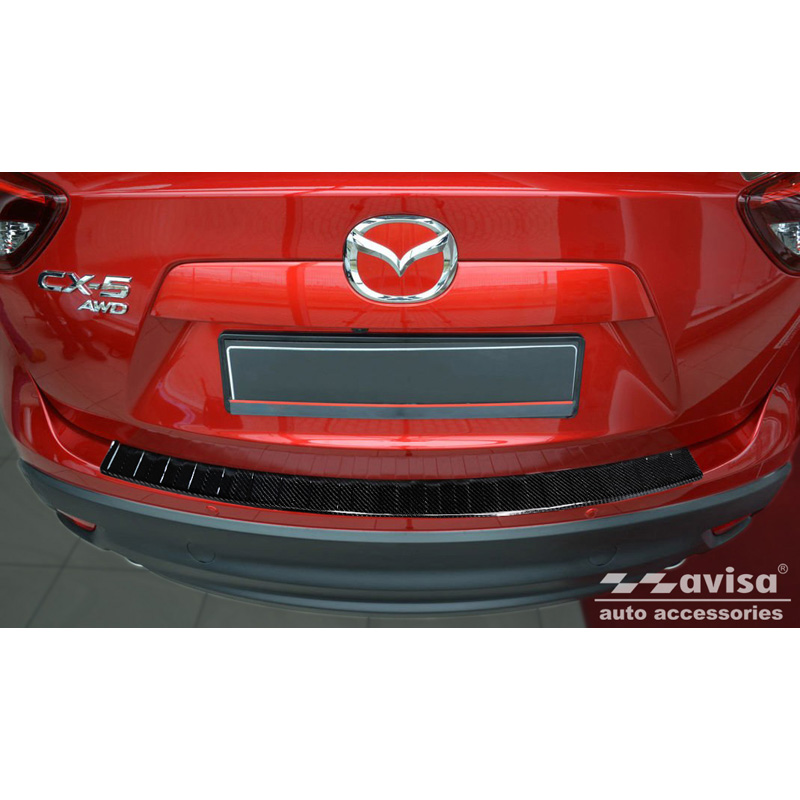 Echt 3D Carbon Achterbumperprotector  Mazda CX-5 2012-2017 'Ribs'