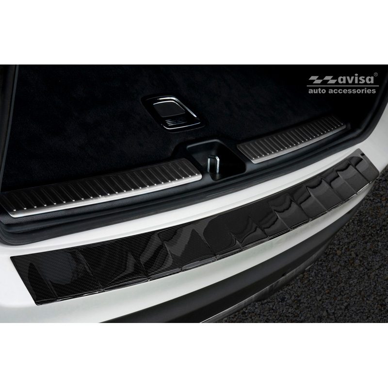 Echt 3D Carbon Achterbumperprotector  Mercedes GLC 2015-2019 & FL 2019- 'Ribs'