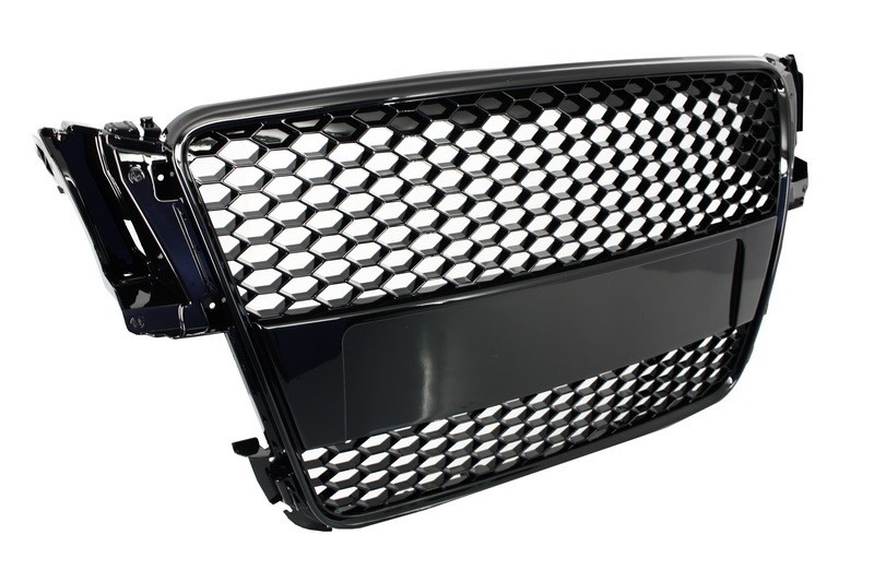 Grill Audi A5 8T (2007-2011) RS Design Piano Black Embleemloos