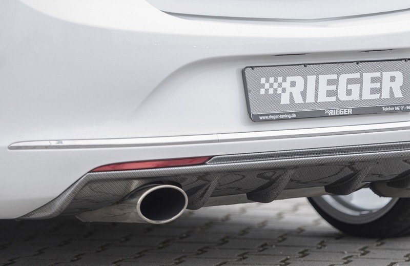 Achterbumper Diffusor Carbon-look Rieger Opel Astra J 5-deurs