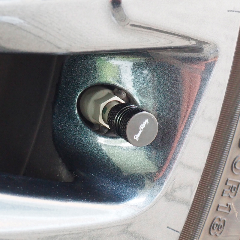 Simoni Racing Ventielkapjes Milled - Aluminium Zwart - 4 stuks