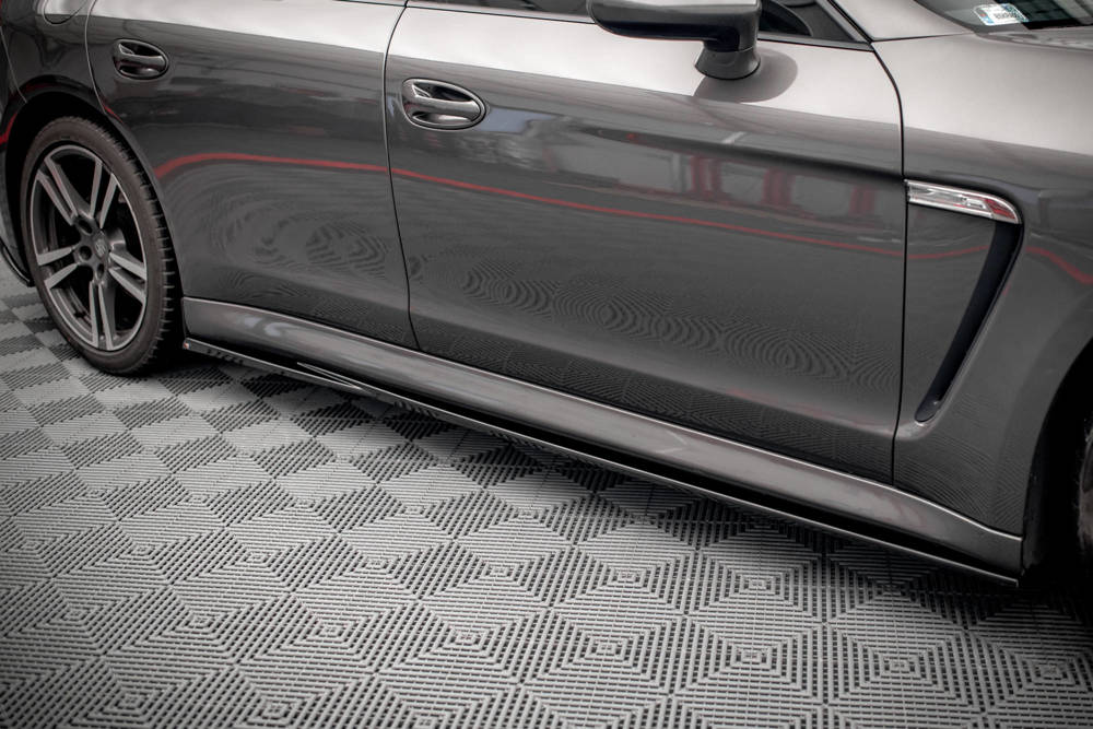 Zijskirts V.2 Porsche Panamera 970 Maxton Glans Zwart