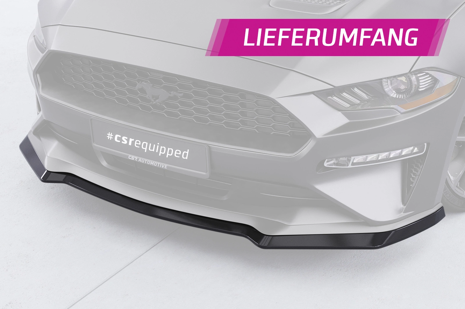 Voorspoiler Ford Mustang VI glans zwart – 08/2017–