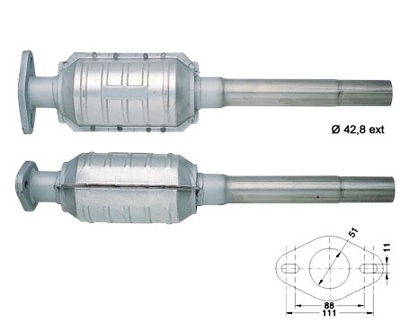 Fiat PUNTO 75 1.2i 1242 cc 55 Kw / 75 cv Magnaflow CAT Bouwjaar: