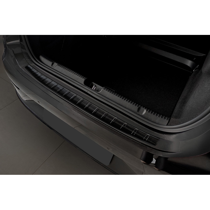 Zwart RVS Achterbumperprotector  Mercedes EQE (V295) 2022- 'Ribs'