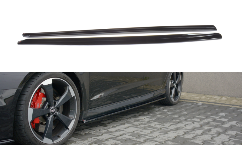 ZijSkirts Diffusers Audi RS3 8V FL Sportback Glanzend Zwart