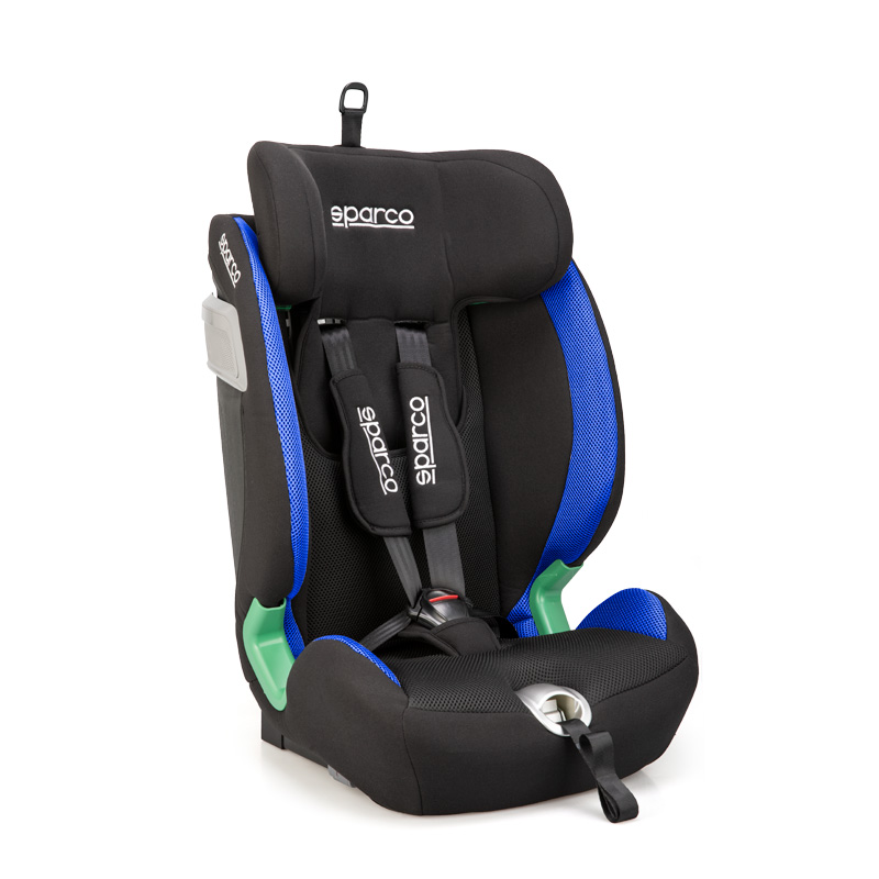 Sparco kinderstoel SK5000I (Isofix) Zwart/Blauw i-Size 76-150cm (ECE-R129/03)