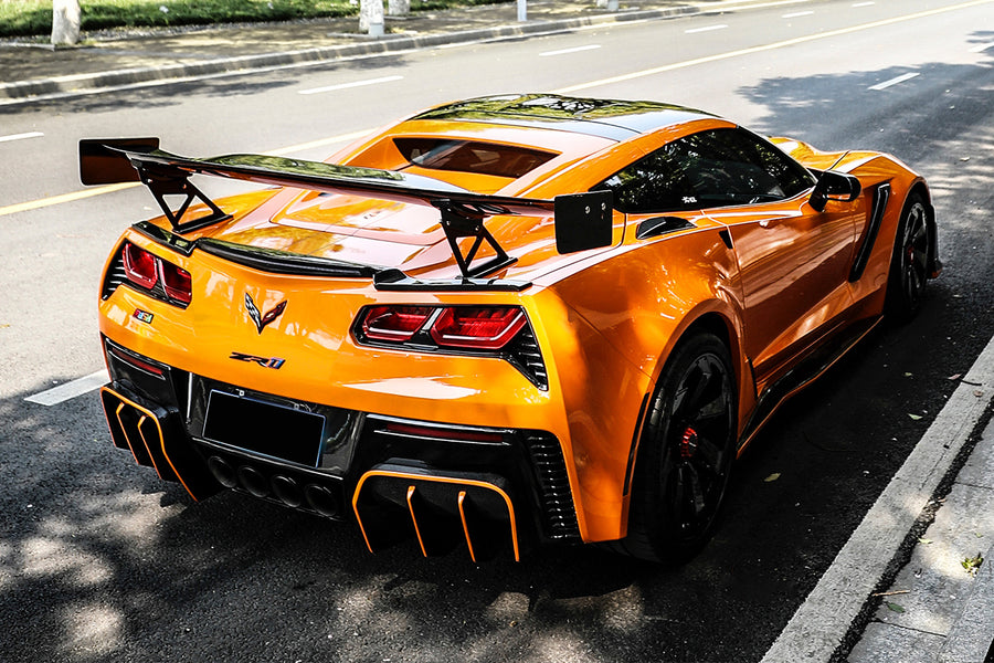 Corvette C7 Z06 Grandsport AR Style Carbon Fiber Spoiler Lip 2013-2019