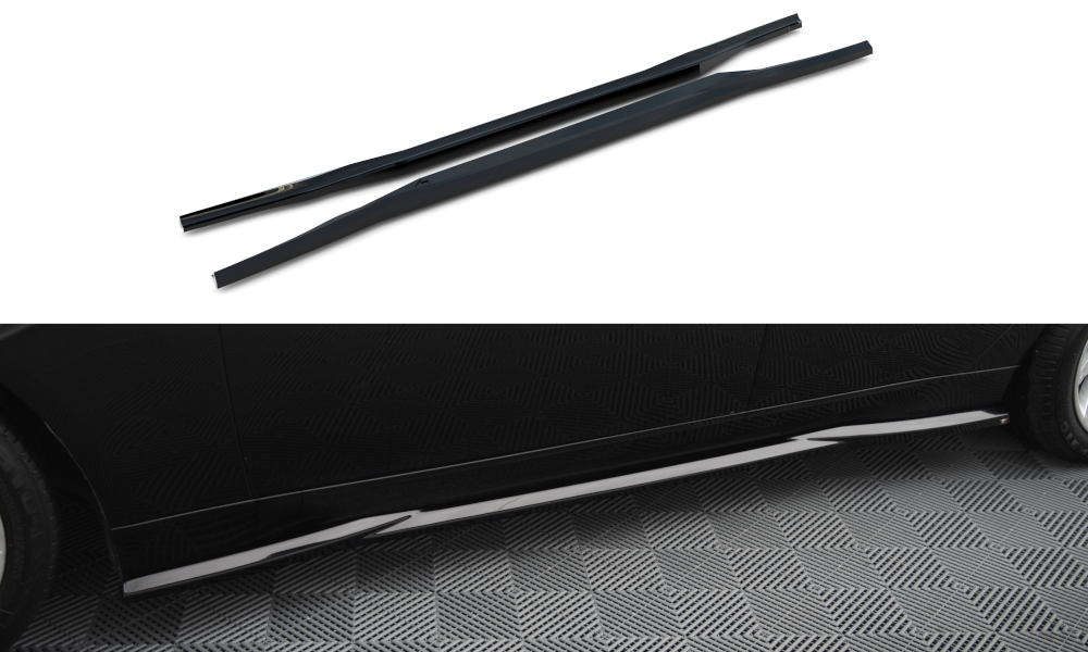 Zijskirts BMW 7 Serie E65 Maxton Glans Zwart