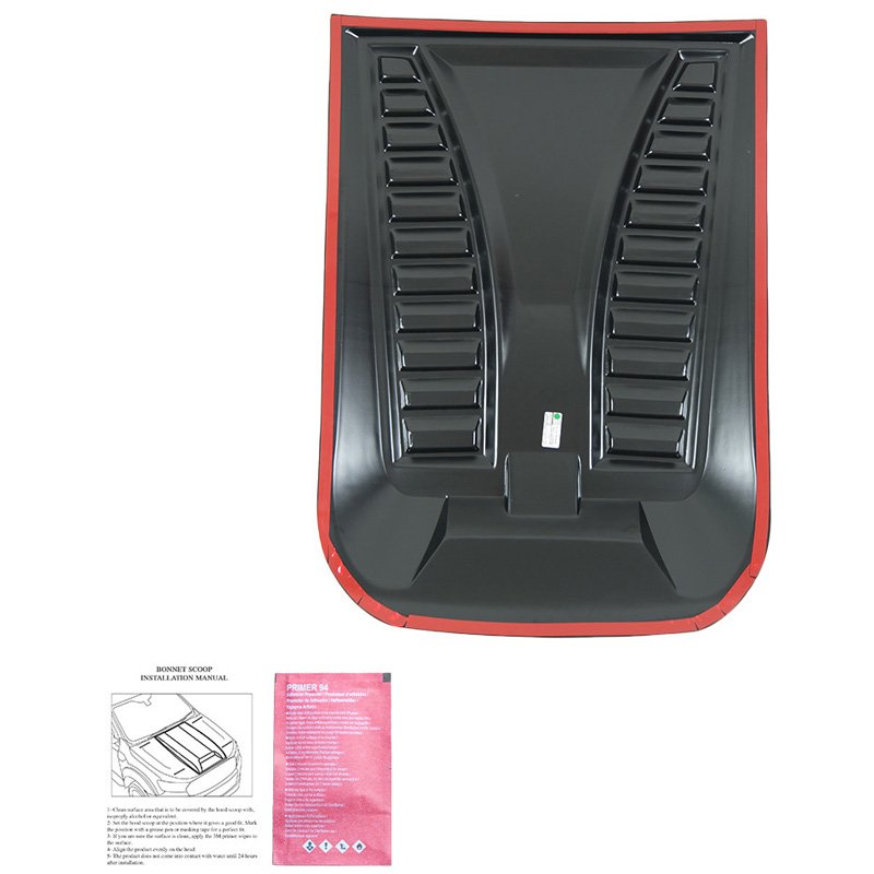 Motorkapluchtinlaat (Scoop)  Nissan Navara NP300 (D23) 2014-2021 - Versie 3 - Matzwart