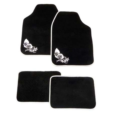 Mattenset uni, witte vlinder