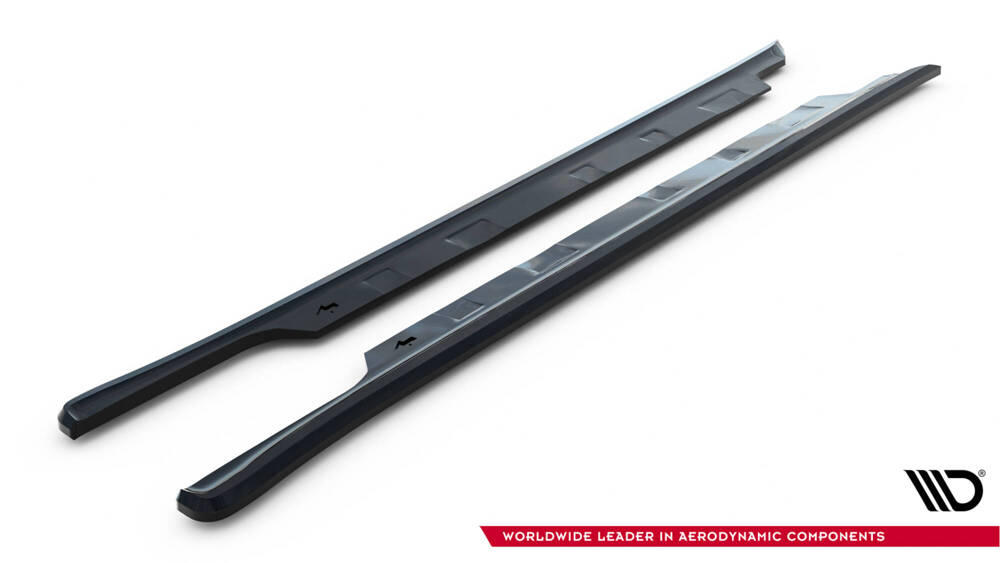 Zijskirts diffusors Tesla Model S Plaid Gloss-Black V1