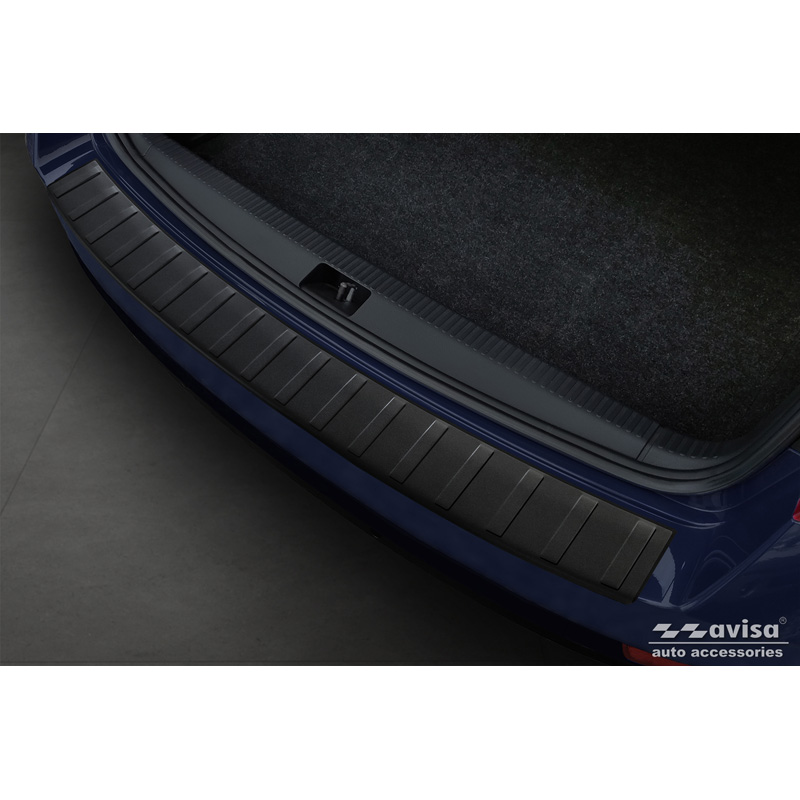 Matzwart RVS Achterbumperprotector  Skoda Octavia III Combi (5E5) Facelift 2017-2020 'Ribs'