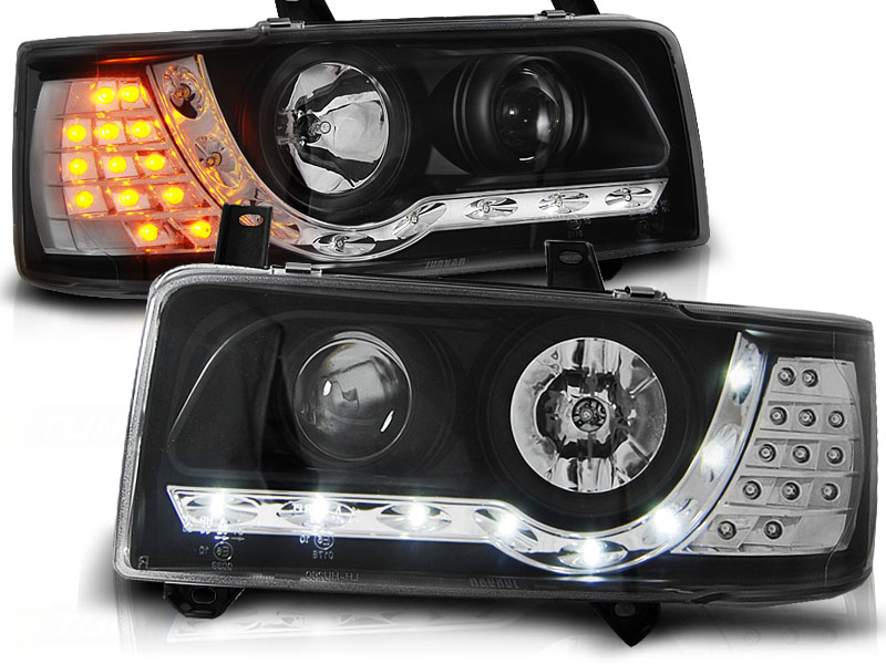 Koplampen VW Transporter T4 90-03 Rechte Neus Zwart