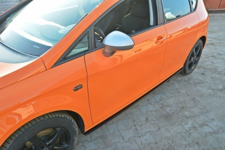 Zijskirts Seat Leon Cupra FR 1P Maxton Design glans zwart Facelift