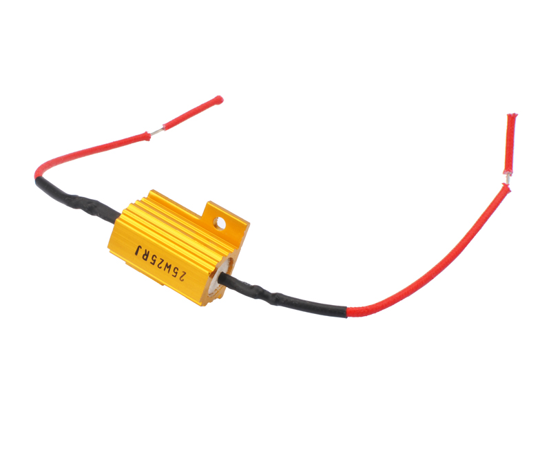 Weerstand 25w/25ohm voor Ba15S, Ba15D, BaY15D, BaU15s, BaZ15d, W