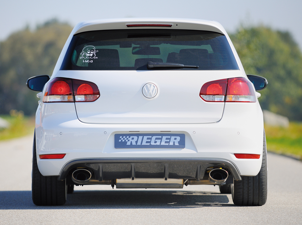 Diffuser Volkswagen Golf 6 GTI GTD Rieger Glans Zwart