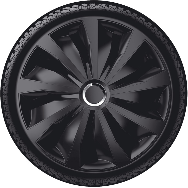 4-Delige Wieldoppenset Grip Pro 14-inch zwart