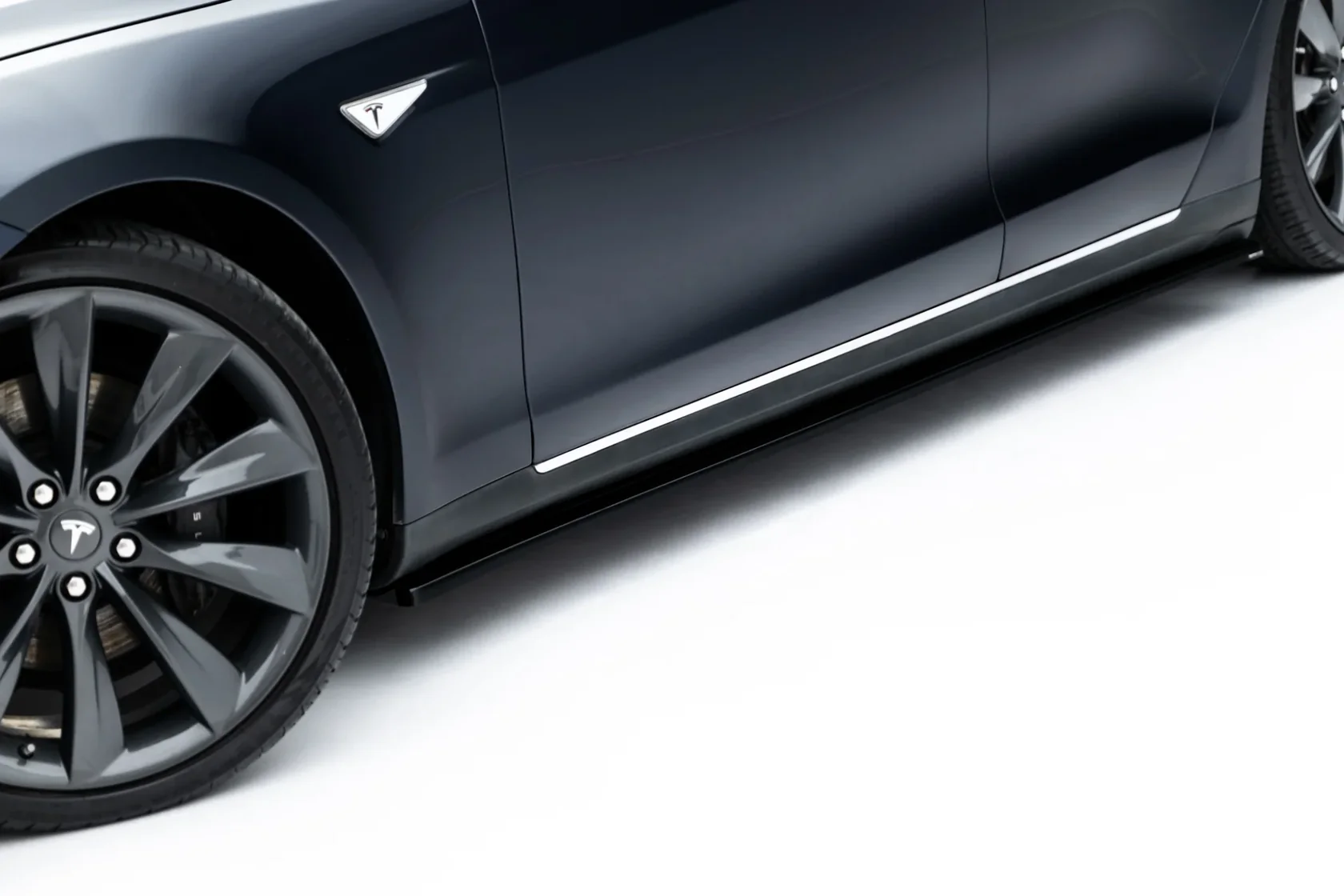 Zij Skirts Diffuser V.1 Tesla Model S Mk1 Maxton Glans Zwart
