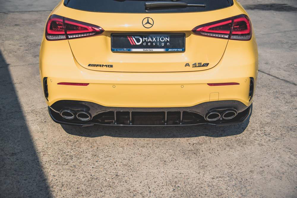 Achter Zijsplitters Mercedes A Klasse W177 A45 S AMG Glans Zwart Maxton