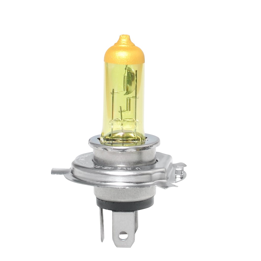 H4 lampen Geel 12V DUO 3200K Powertec Retro Yellow