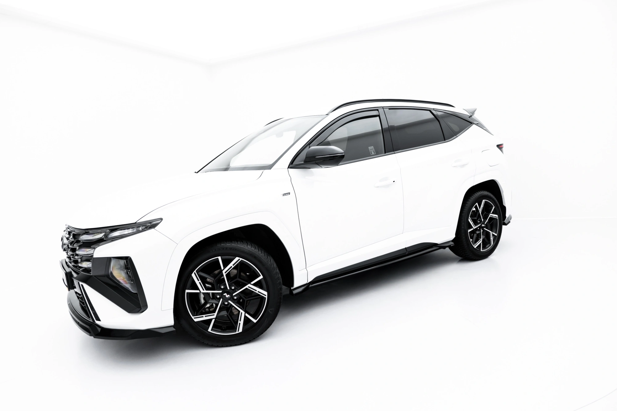 Zijskirts Hyundai Tucson N-Line Mk4 Facelift Glans Zwart Maxton