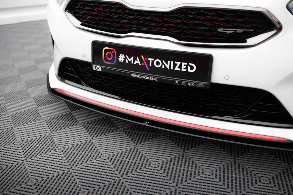 Street Pro rood zwarte Voorspoiler Kia Ceed GT MK3 / Proceed MK1
