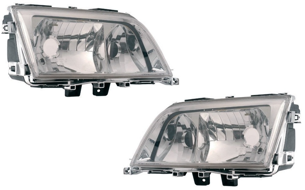 Koplampen Mercedes W202 chroom 93-00 H1 + H4