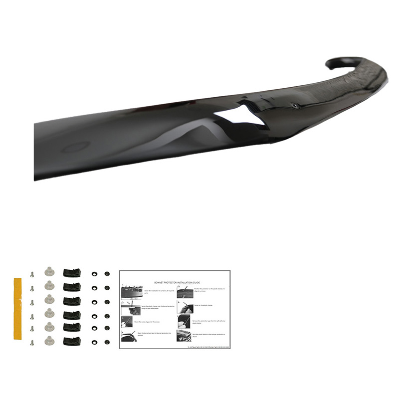 Motorkapbeschermer (steenslagcover)  Ford Ranger T7/T8 2015-2022 - Glanzend zwart