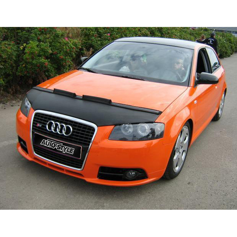 Motorkapsteenslaghoes  Audi A3 8P 2005-2008 zwart (singleframe grill)