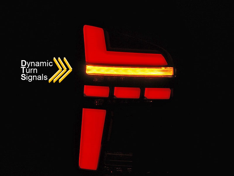 Achterlichten VW Transporter T6.1 LED Tube Dynamic Achterdeuren Rood