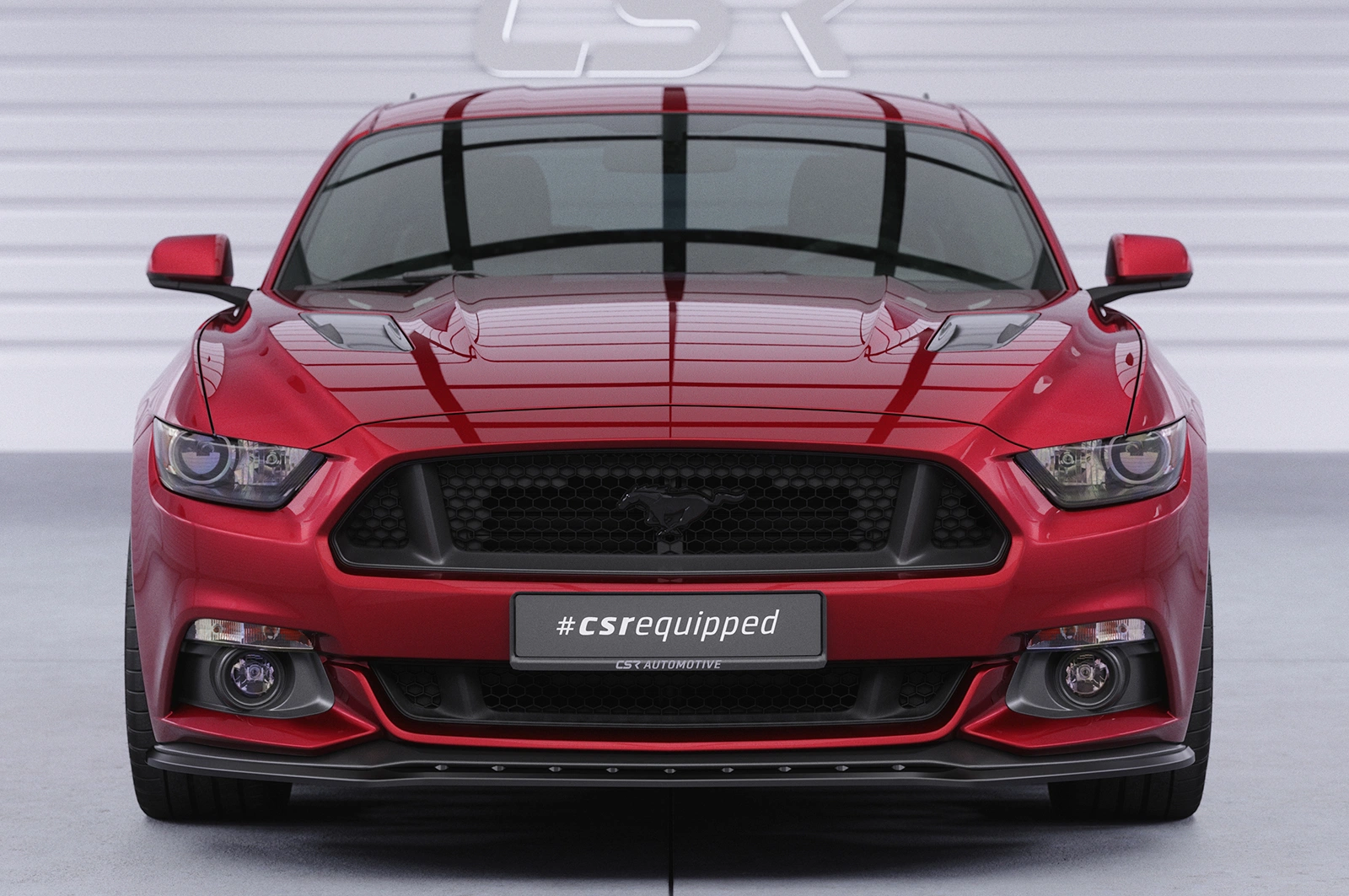 Voorspoiler Ford Mustang VI glans zwart – 2014–08/2017