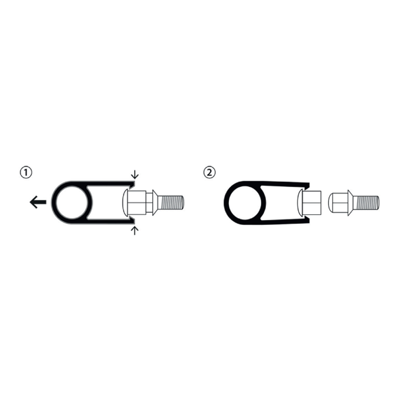 Set universele wielmoerkapjes - Zwart Kunststof - 19mm - set à 20+1 stuks