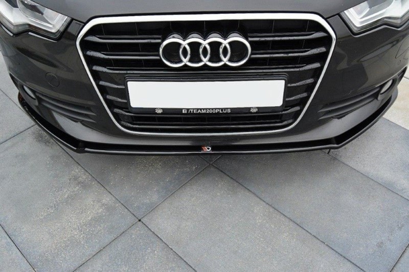 Voorspoiler Audi A6 C7 Glanzend Zwart