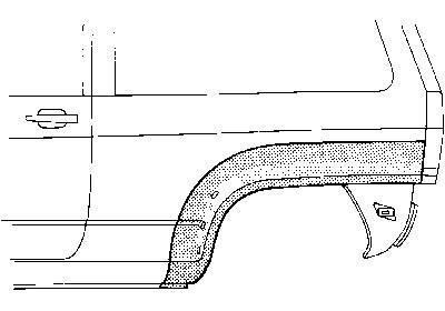 spatbordrand, links VW Polo, 1990-1994