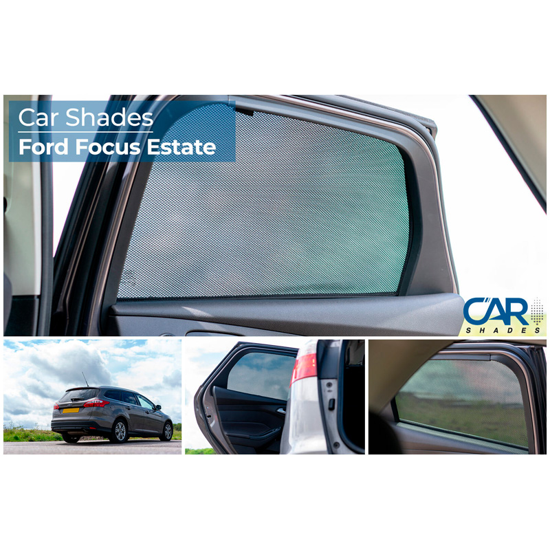Set Car Shades (achterportieren)  Ford Focus Wagon 2011-2018 (2-delig)