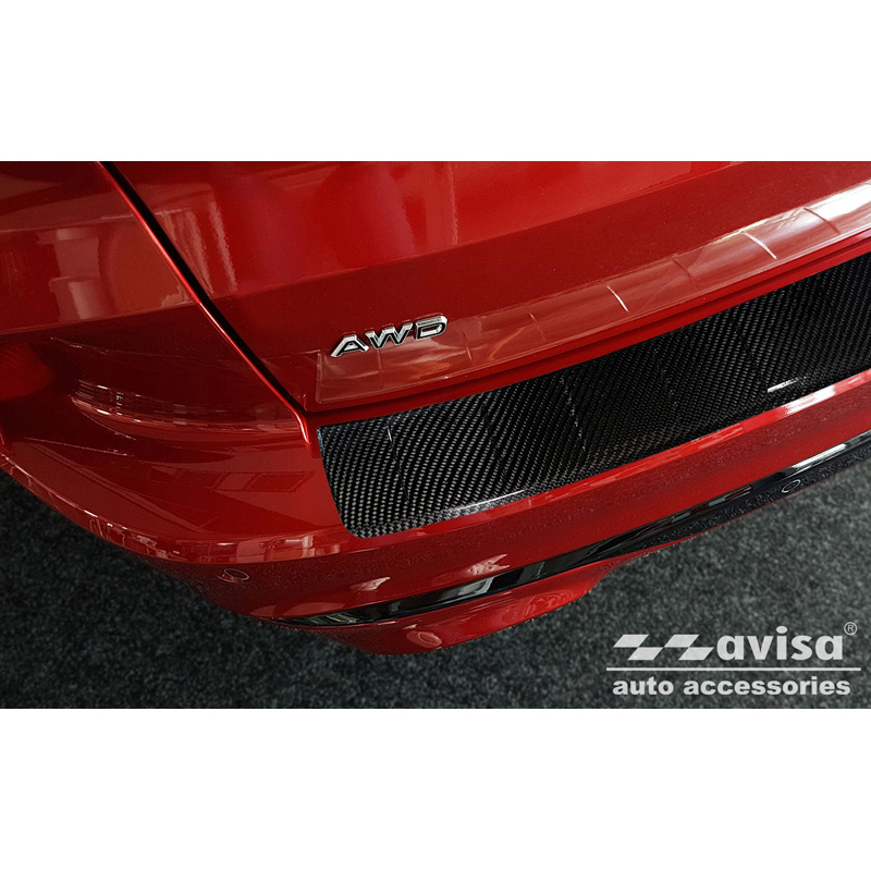 Echt 3D Carbon Achterbumperprotector  Ford Kuga III ST-Line/Vignale/Hybrid 2019-2024 & FL 2024- 'Ribs'