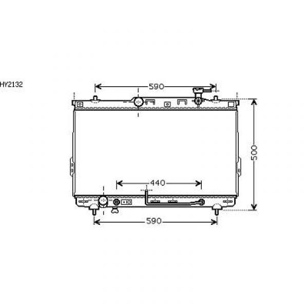 Radiator SANTA FE 01-06 725x403x26 2.4I-16V/2.7I-24V V6 +4x4