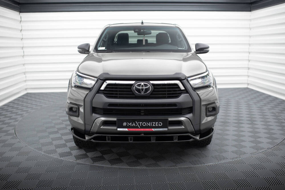 Voorspoiler Toyota Hilux Invincible Mk8 FL Maxton Glans Zwart